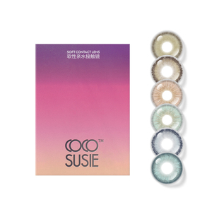 cocosusie小烟熏茶卡盐湖亚裔混血显色美瞳半年抛1片彩色隐形眼镜