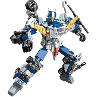 启蒙幻影战警拼装积木6合1男孩玩具汽车变形合体模型儿童节日礼物