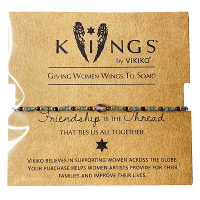 vikiko爱情宝石小手链女紫水晶