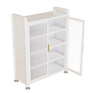 家用钢制书柜带门防尘书架落地置物架卧室客厅阳台铁艺收纳储物柜