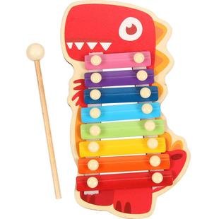 音乐手敲琴男孩女孩宝宝儿童益智音乐玩具 1-3岁婴儿八音小木琴套