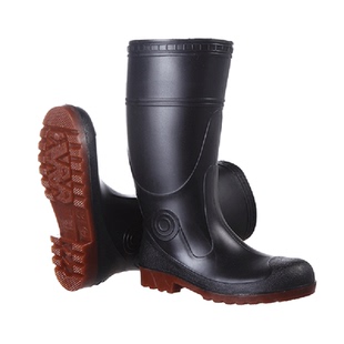 金橡钢包头雨鞋男工地防砸胶靴防水防滑安全防护雨靴劳保高筒水鞋