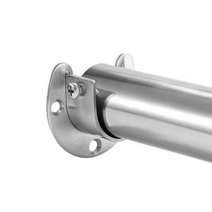 厚开口法兰座不锈钢固定管座衣柜配件挂衣杆底座可拆卸晾衣杆杆托