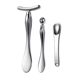 面霜眼霜挖勺眼霜按摩棒脸部提拉紧致取棒圆珠导入仪挖勺美容工具