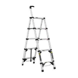稳纳踩踩乐梯子家用折叠伸缩梯加厚多功能楼梯铝合金收缩人字梯