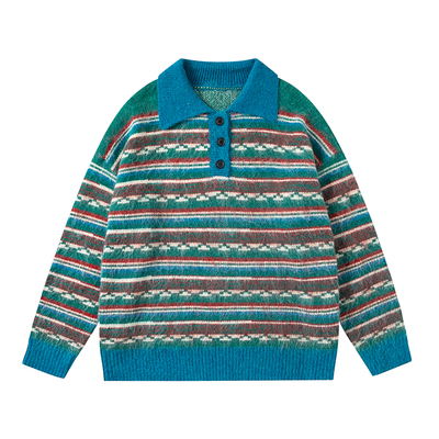 MRNEARLY美式复古慵懒风针织衫