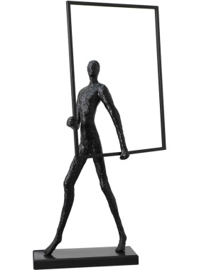 样板房间人物铁艺软装饰品中式