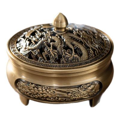 龙凤盘香炉家用室内办公室仿古香薰炉线香沉香檀香炉熏供佛香摆件