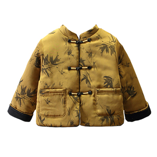 男童冬季加厚新中式拜年服宝宝周岁礼服儿童中国风唐装外套新年装