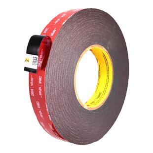 3M 5915双面胶黑色VHB丙烯酸泡棉压敏双面胶带金属塑料玻璃无痕耐高温胶带厚0.4毫米5952家车两用