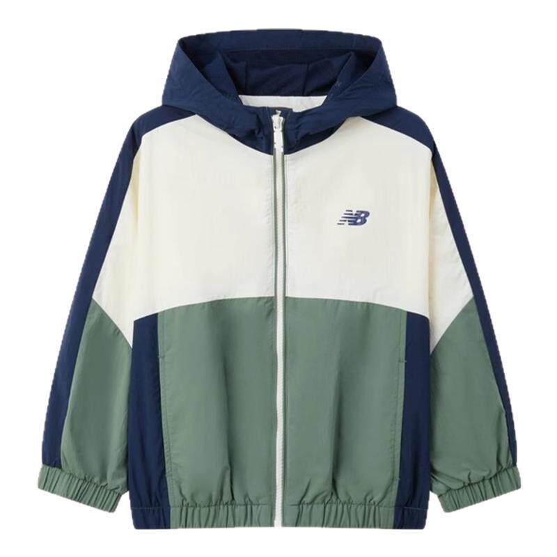 New Balance nb童装25年春新品男女儿童拼色百搭休闲外套7AF1E023