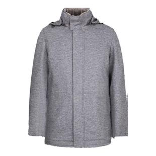 【尼克服】LAMPO/蓝豹男士尼克服河狸毛皮立领羽绒拼接皮夹克