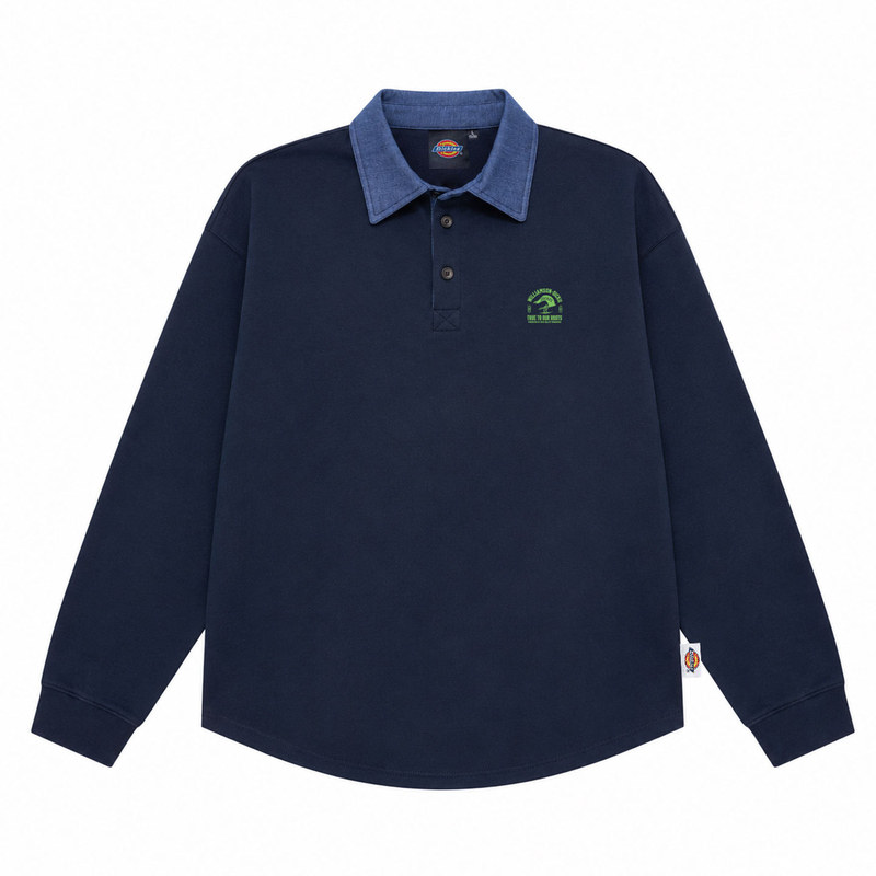 Dickies美式重磅翻领撞色Polo衫