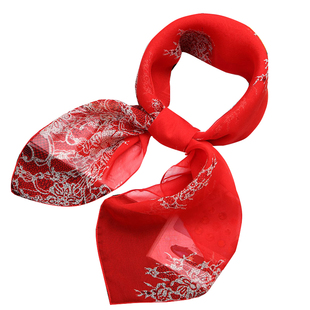 真丝小丝巾100%桑蚕丝小方巾纱巾围巾杭州白领春秋冬夏季百搭