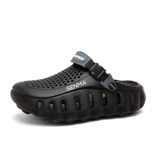 森马洞洞鞋男款夏季2026新款户外穿防滑软底踩屎感沙滩包头拖鞋女