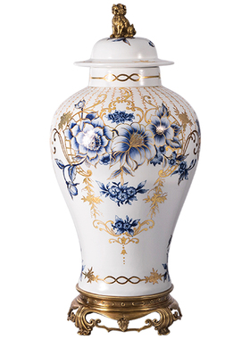 金色茱莉安法式客厅桌面陶瓷彩绘