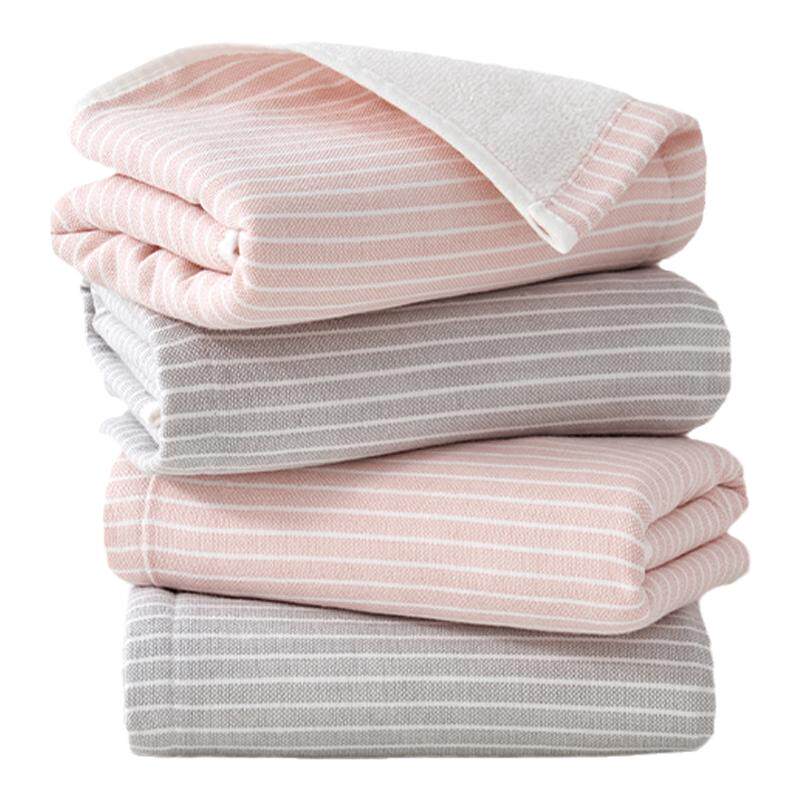 纯棉洗脸毛巾 全棉100纱布毛圈棉纱双面 成人洗澡大人2026新款2条