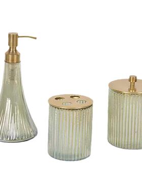 印度轻奢风洗手液瓶黄铜玻璃