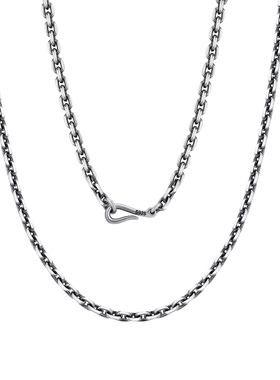 日韩纯银银链男百搭经典太角链