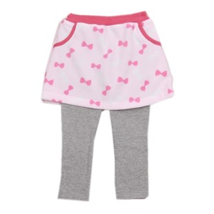 日单千趣男童春秋冬新款柔软保暖裙裤女童摇粒绒假两件打底长裙裤