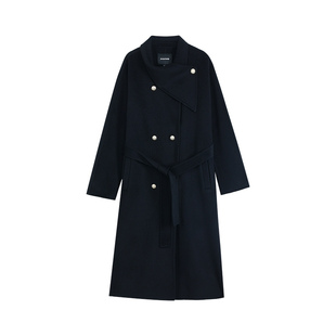 psumede【现货7.5折】雾都也纳 1OO羊毛双面呢大衣女毛呢外套