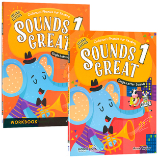 原版进口Compass新版Sounds Great 1 2 3 4 5级phonics自然拼读教材小学英语字母音标语音发音拼读幼少儿英语启蒙规则培训英文教材