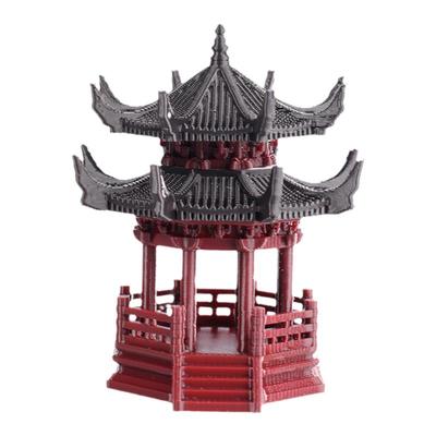 古建筑假山鱼缸水陆缸造景小摆件