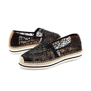 jm快乐玛丽女鞋春夏款（断码特价清仓处理）蕾丝镂空厚底帆布鞋子