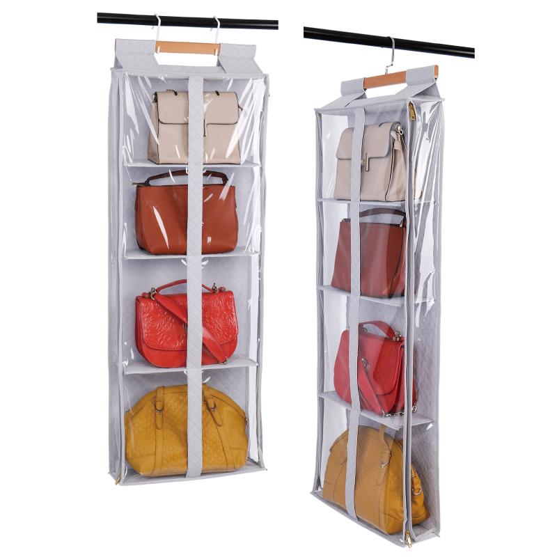 墙挂式包包收纳袋挂袋家用门后挂包神器宿舍衣柜全封闭透明放帽架