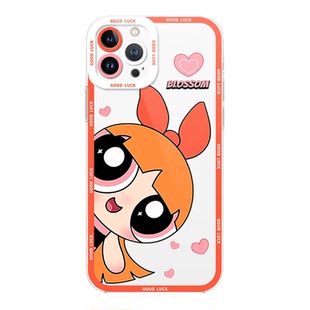 飞天小女警适用苹果13promax手机壳iPhone17动漫14女生15周边16泡泡12mini毛毛11花花xs闺蜜18卡通x套8plus/7