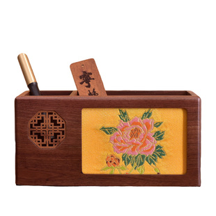 南京特色创意伴手礼云锦文创办公摆台送老师升学毕业礼物云锦笔筒