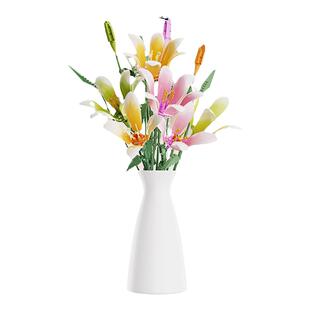 JAKI佳奇百合花永不凋谢的积木花治愈情绪摆件走心生日礼物送女生