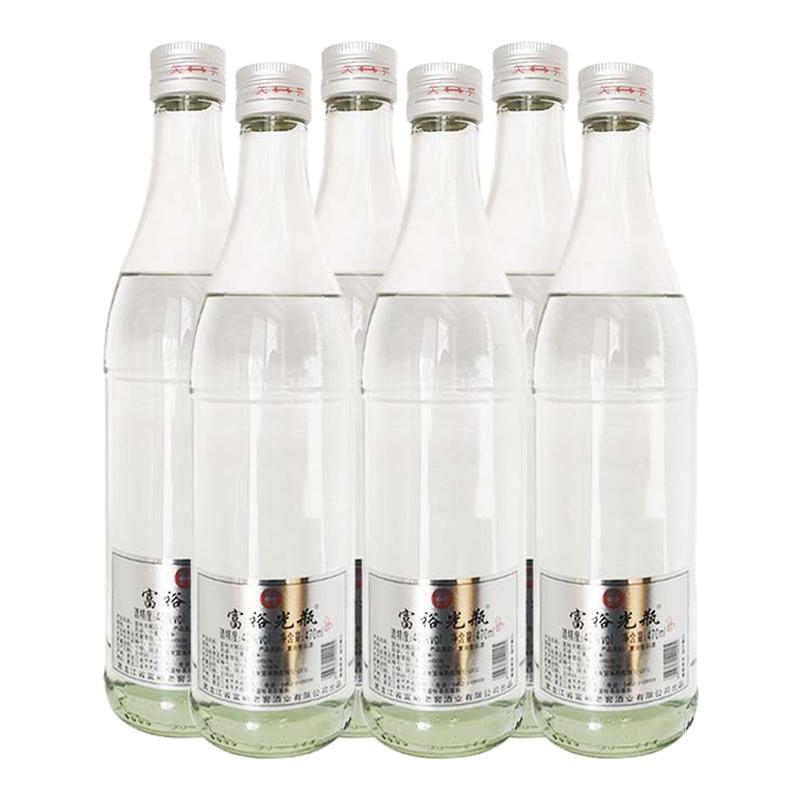 6瓶 黑龙江富裕光瓶白酒 富裕白酒/调香白酒