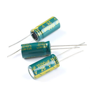 直插电解电容 25V 1500UF  ±20% 体积 10*20mm  高频低阻 (10只)