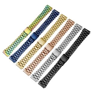 适配卡西欧小金表LA680 AE1200/W-218H/F91W/F84小方块精钢手表带