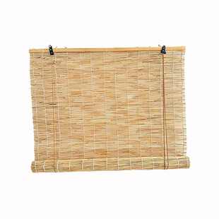 天然芦苇帘遮阳遮光窗帘草帘子隔断吊顶卷帘挂帘中式复古茶室竹帘