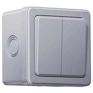 户外防水开关单开双控卫生间浴室外防雨按钮明装盒电源控制器220V