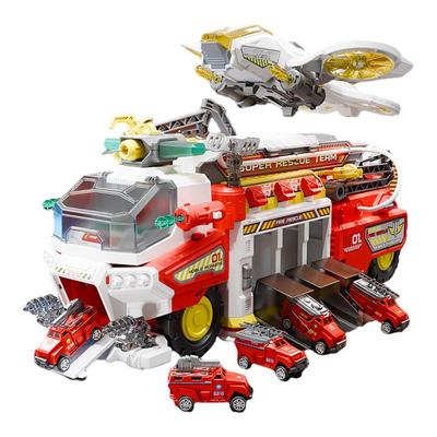 山姆合金救援消防车飞机儿童汽车玩具变形多功能男孩遥控喷水弹射