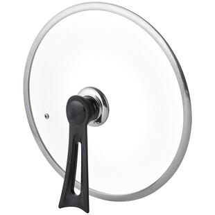 可立锅盖家用通用玻璃盖炒锅盖子蒸圆型钢化32cm耐高温食品级加厚