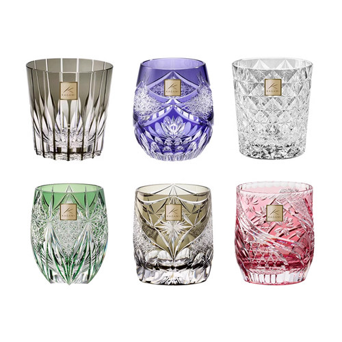 【入会享礼】江户切子kagami万华镜星芒杯竹之膳洛克杯威士忌酒杯
