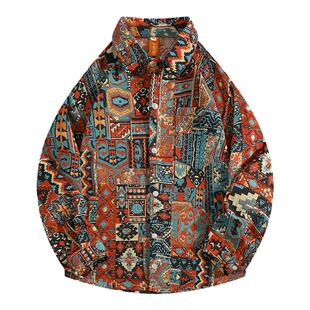 BOYUE帛跃提花民族风外套国潮新款色织休闲青少年设计感夹克男女