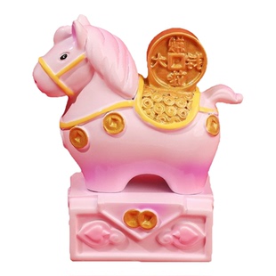 生肖国潮小马福福印章礼品套装摆件伴手礼马年装饰公司年会小礼物