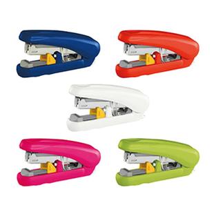 日本PLUS普乐士ST-010XH啪嗒订书机可调节装订深度平针省力订书器可爱小清新文具学生办公用装订器可订20张纸