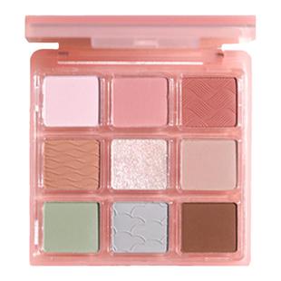 HOLDLIVE元气轻雾综合粉盘三层腮红粉饼一体盘淡妆眼影哑光大地色