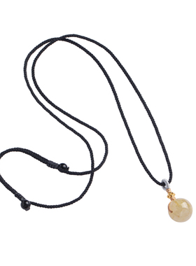 新款天然和田玉转运珠吊坠项链女