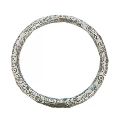 纯银圆杆吉言手镯定制来料加工