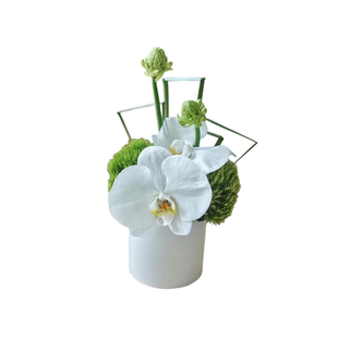 简约现代圆柱直筒白色玻璃花瓶室内桌面商业接待摆台插花装饰摆件