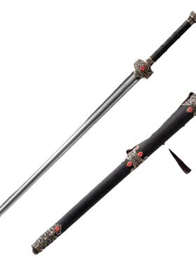 花纹钢战国剑龙泉尊武刀剑文化