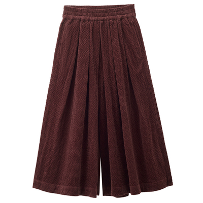 松紧腰佐丹奴八分裤灯芯绒裙裤