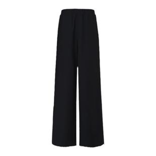 BALIANG「捌樑」黑色抽绳调节侧拼提花织运动时装长裤